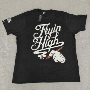 Crooks & Castles Shirt‎ Mens 2XL Black Flyin High Graphic Tee T-Shirt Streetwear